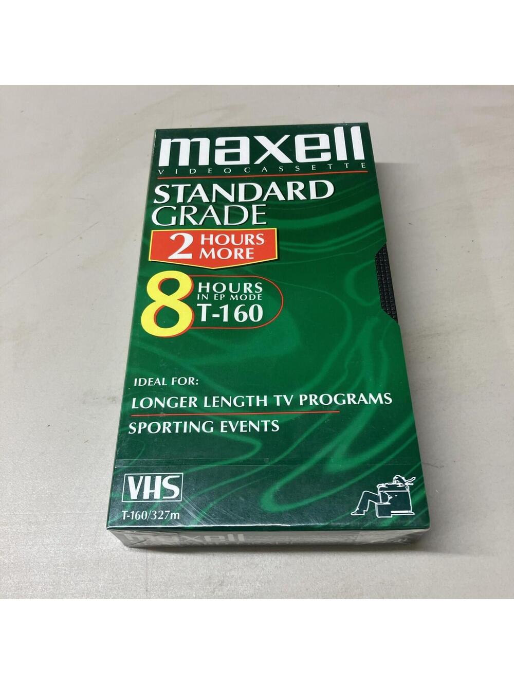Maxell T-160 Standard Grade 8 Hour Tape Brand New Sealed